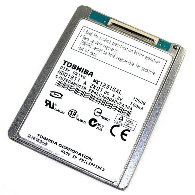 MK1231GAL - Toshiba Mobile 120GB 4200RPM 8MB Cache ATA/100 (ZIF) 1.8-inch Hard Disk Drive