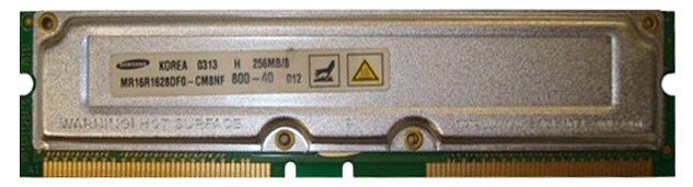 MR16R1628DF0-CM8NF - Samsung Rambus 256MB PC800 800MHz 40ns non-ECC 184-Pin RDRAM RIMM Memory Module (Refurbished)