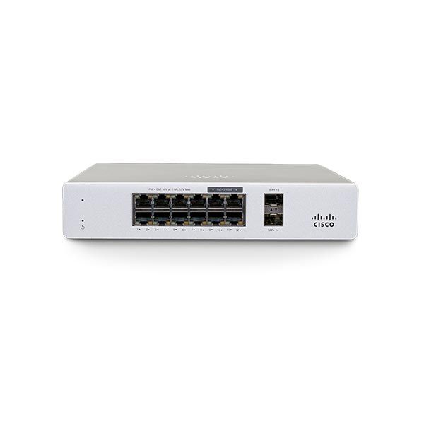 MS130-12X-HW - Cisco Meraki MS130 Series 8-Ports 10/100/1000BASE-T and 4-Ports 1/2.5BASE-T PoE+ Layer 2 Rack-mountable Cloud Managed Network Switch with 2-Ports SFP+