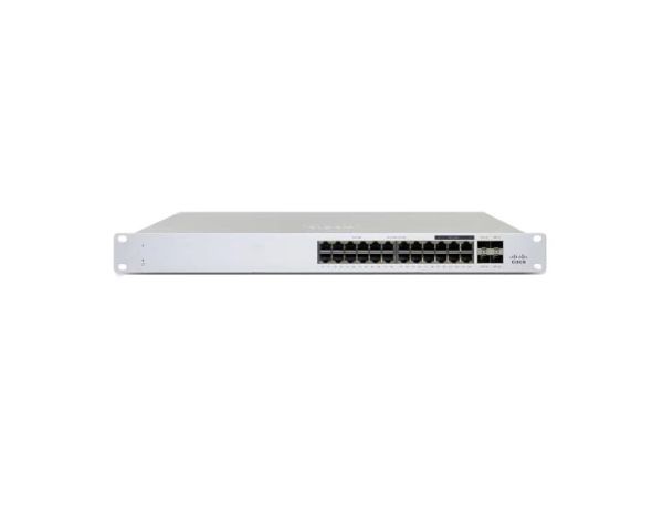 MS130-24X-HW - Cisco Meraki MS130 Series 18-Ports 10/100/1000BASE-T and 6-Ports 1/2.5BASE-T PoE+ Layer 2 Rack-mountable Cloud Managed Network Switch with 4-Ports SFP+