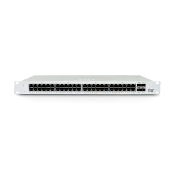 MS130-48P-HW - Cisco Meraki MS130 Series 48-Ports 10/100/1000BASE-T PoE+ Layer 2 Rack-mountable Cloud Managed Network Switch with 4-Ports SFP