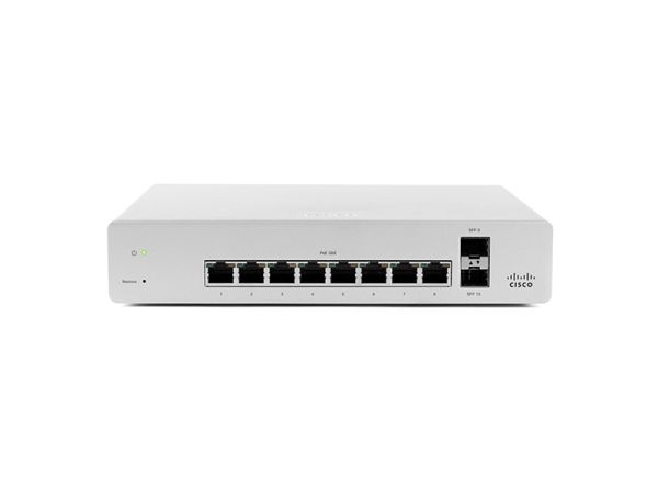 MS220-8-HW - Cisco Meraki MS220 Series 8-Ports 10/100/1000BASE-T Ethernet Layer 2 Rack-mountable Cloud Managed Network Switch with 2-Ports SFP