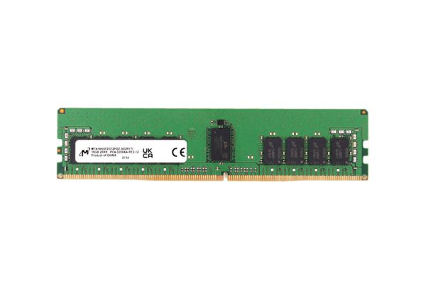 MTA18ASF2G72PDZ-3G2R1TI - Micron 16GB 3200MHz DDR4 PC4-25600 ECC Registered CL22 288-Pin DIMM 1.2V Dual Rank x8 Memory Module