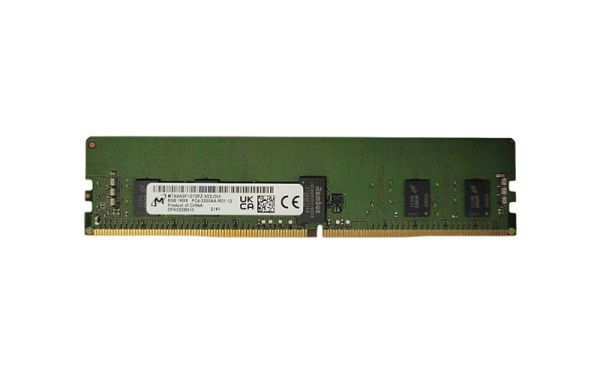 MTA9ASF1G72PZ-3G2J3UI - Micron 8GB 3200MHz DDR4 PC4-25600 ECC Registered CL22 288-Pin DIMM 1.2V Single Rank x8 Memory Module