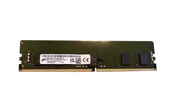 MTA9ASF1G72PZ-3G2R1TI - Micron 8GB 3200MHz DDR4 PC4-25600 ECC Registered CL22 288-Pin DIMM 1.2V Single Rank x8 Memory Module