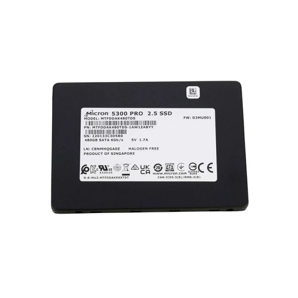 MTFDDAK480TDS - Micron 5300 Pro 480GB SATA 6Gb/s Read Intensive 3D NAND TLC 2.5-inch Solid State Drive (SSD)