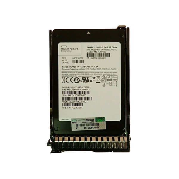 MZ-ILT9600 - Samsung PM1643 960GB SAS 12Gb/s 3D NAND TLC 2.5-inch Solid State Drive (SSD)