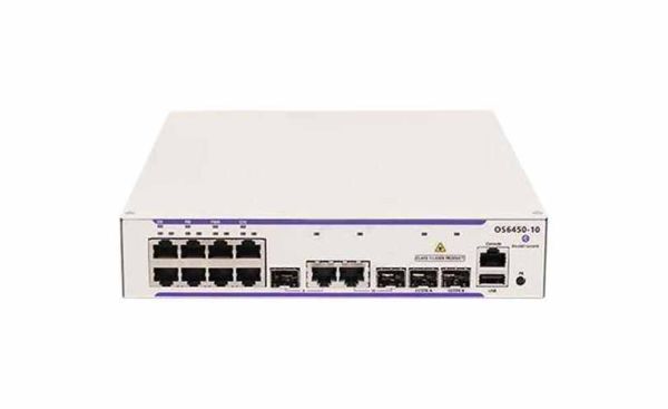OS6450-P10 - Alcatel OmniSwitch 6450 8-Ports 10/100/1000BASE-T Ethernet Layer 3 Rack-mountable Managed Network Switch with 2-Ports SFP