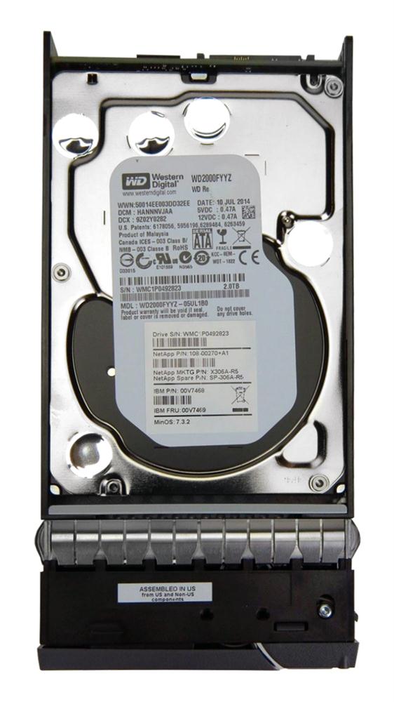 SP-306A-R5 - NetApp 2TB SATA 6Gb/s 7200RPM 64MB Cache 3.5-inch Internal Hard Drive