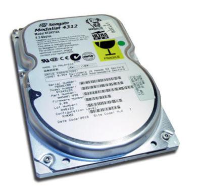 ST34312A - Seagate Medalist 4.3GB 5400RPM 512KB Cache ATA/66 3.5-inch Hard Disk Drive