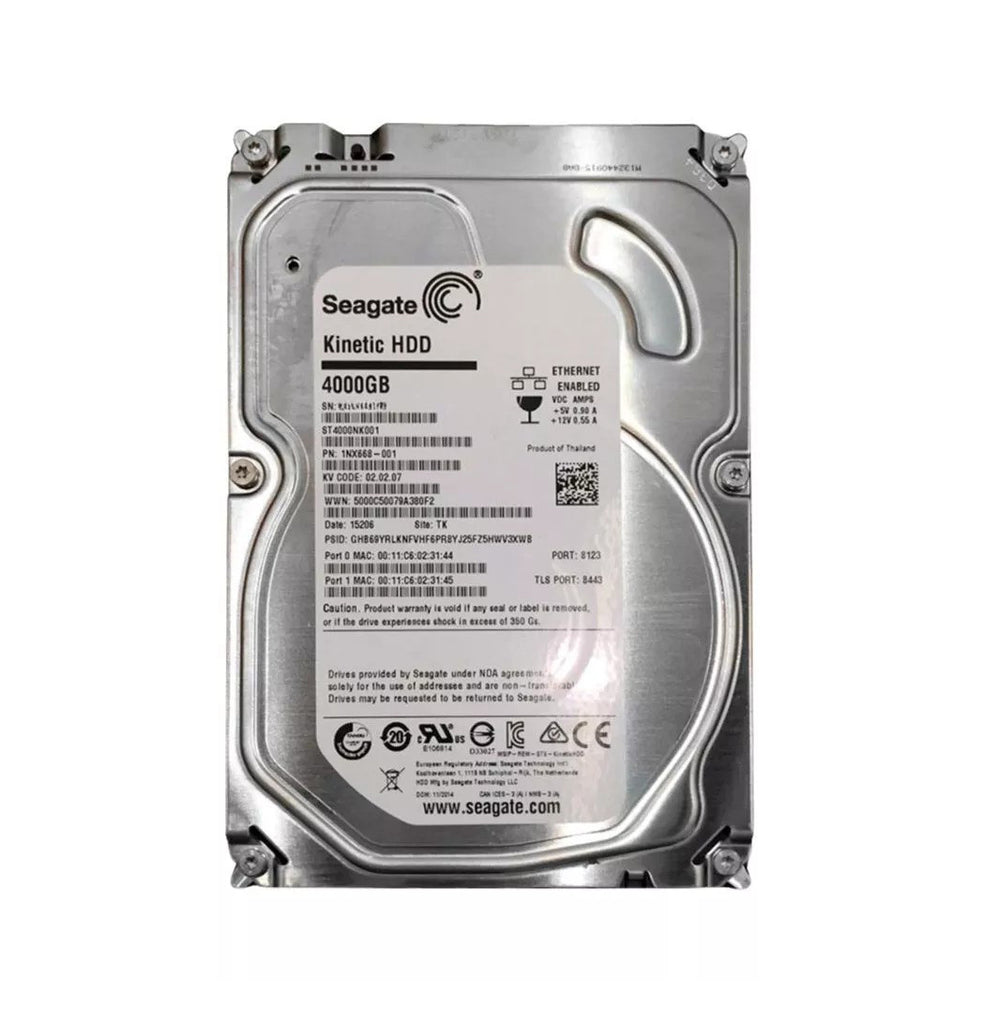 ST4000NK001 - Seagate Kinetic 4TB SATA 6Gb/s 5900RPM 64MB Cache (SED) 3.5-inch Internal Hard Drive