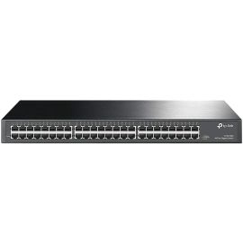 TL-SG1048 - TP-Link 48 Port Gigabit Ethernet Switch | Plug and Play | Sturdy Metal w/ Shielded Ports | Rackmount | Fanless | Lifetime Protection | Traffic Optimization | Unmanaged (TL-SG1048)