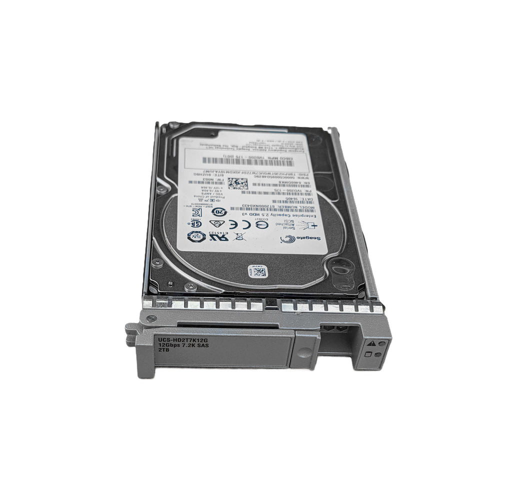 UCS-HD2T7K12N - Cisco 2TB SAS 12Gb/s Hot Swap 7200RPM (512n) 2.5-inch Internal Hard Drive with Tray for UCS C220 M5