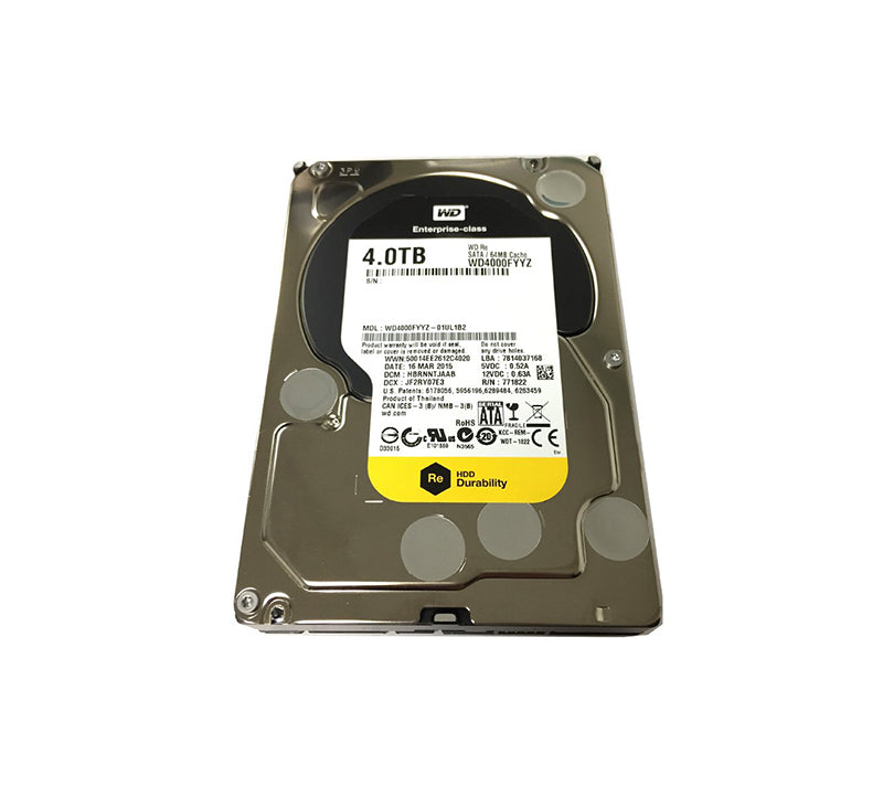 WD4000FYYZ-01UL1B2 - Western Digital RE 4TB SATA 6Gb/s 7200RPM 64MB Cache 3.5-inch Internal Hard Drive