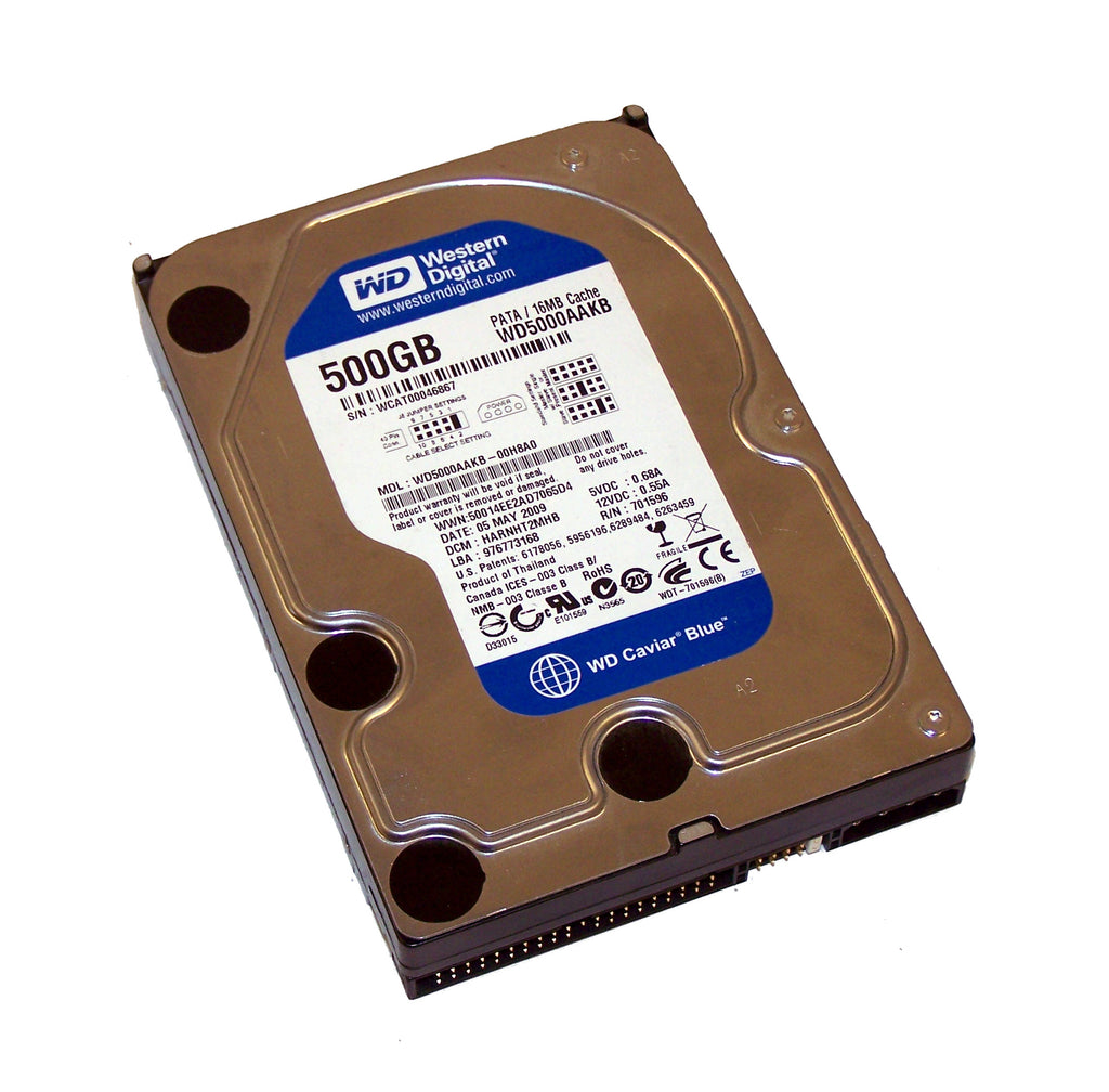 WD5000AAKB-00H8A0 - Western Digital Caviar Blue 500GB IDE 7200RPM 16MB Cache 3.5-inch Internal Hard Drive