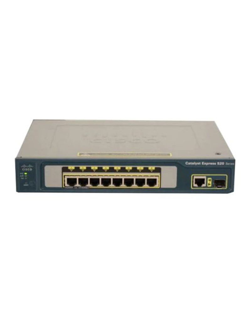 WS-CE520-8PC-K9 - Cisco Catalyst Express 520 Series 8-Ports 10/100/1000BASE-T Ethernet Layer 2 Desktop Managed Network Switch with 1-Port SFP