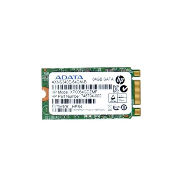XP0064GDZMF - HP 64GB SATA 6Gb/s MLC M.2 2242 Solid State Drive (SSD)