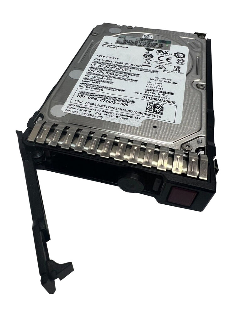 872737-001 - HPE 1.2TB SAS 12Gb/s Hot Swap 10000RPM (512n) 2.5-inch Internal Hard Drive with Smart Carrier Tray