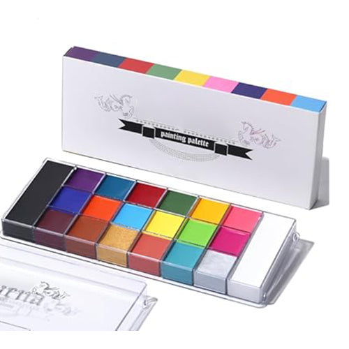 UCANBE Athena Face Body Paint Oil Palette, Professional Flash Non Toxic Safe Tattoo Halloween FX Party Artist Fancy Makeup Painting Kit For Kids and Adult