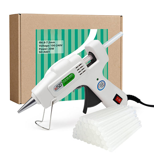Krightlink Hot Glue Gun Kit with 30 Glue Sticks, Fast Preheating Hot Melt, High Temp for School Crafts DIY Arts and Quick Home Repairs (20w)