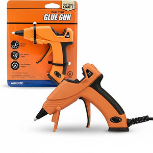Gorilla Mini Hot Glue Gun Kit (Pack of 1 Mini Hot Glue Gun and 30 Sticks) - Dual Temp, Precision Nozzle, and Easy Squeeze Trigger
