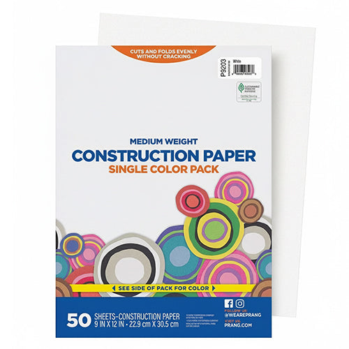 Prang (Formerly SunWorks) Construction Paper, Black, 9" x 12", 50 Sheets