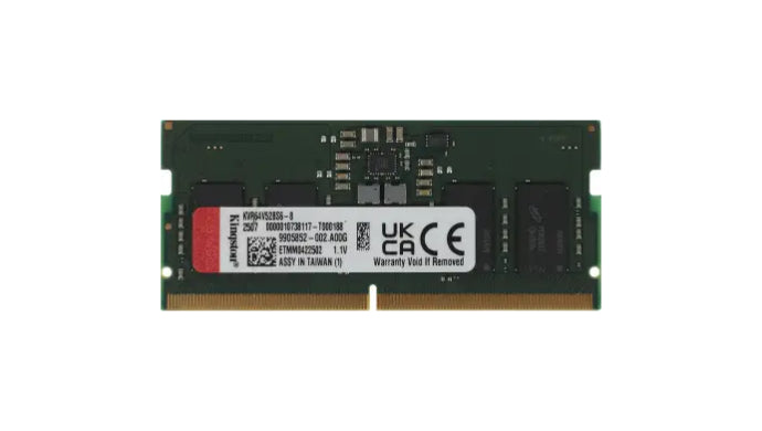 KVR64V52BS6-8 - Kingston 8GB 6400MHz DDR5 PC5-51200 Non-ECC CL52 262-Pin SoDimm 1.1V Single Rank x16 Memory Module