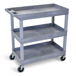 LUXOR EC111HD-G Heavy Duty Tub Cart with Three Shelves
