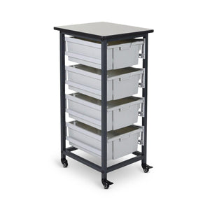 LUXOR MBS-SR-4L Mobile Bin Storage Unit