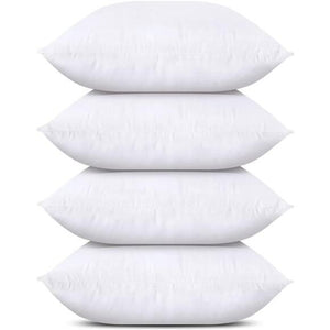 Utopia Bedding Throw Pillows (Set of 4, White), 18 x 18 Inches Pillows for Sofa, Bed and Couch Decorative Stuffer Pillow