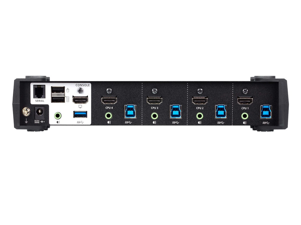 CS1824 4-Port USB 3.0 4K HDMI KVMP Switch with Audio Mixer Mode