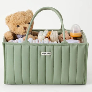 Baby Diaper Caddy Organizer, Stylish Storage Basket for Newborn Essentials an...