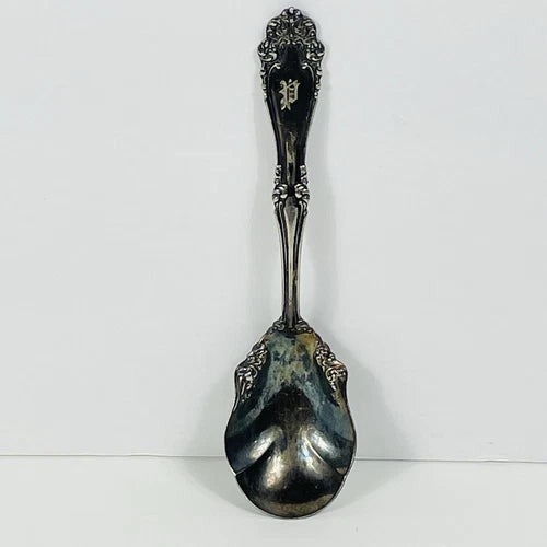 Holmes and Edwards Silver Inlaid 6" Sugar Spoon IMPERIAL first production 1904