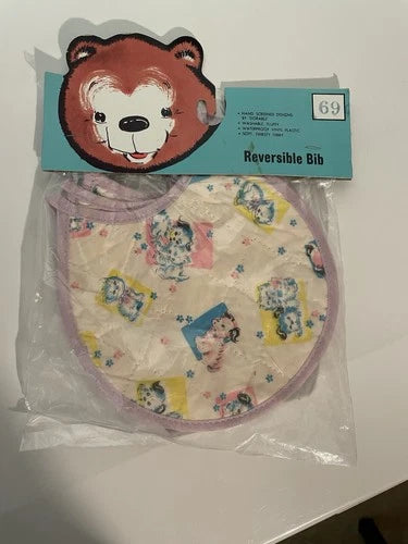 Nos  Vintage baby bibs 3pc Walt Disney Production  Sealed.