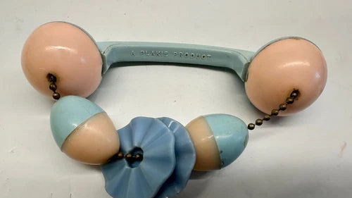 A Plackie Product 1950’s Hard Plastic Baby Rattle Phone