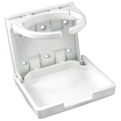 JR Products 45624 White Adjustable Cup Holder