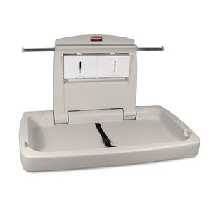 Rubbermaid Commercial Products Horizontal Baby Changing Station, Light Platinum,