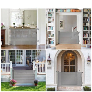 EasyBaby E70115 Products Indoor Outdoor Retractable Baby Gate - White