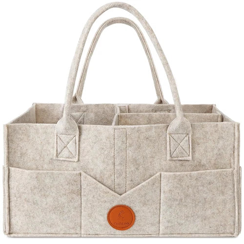 Baby Diaper Caddy Organizer for Changing Table, Nursery Storage Bin Basket with