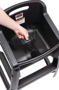 Rubbermaid Commercial Products Sturdy High Chair, 33Lb Capacity, Black, Pre-Assm